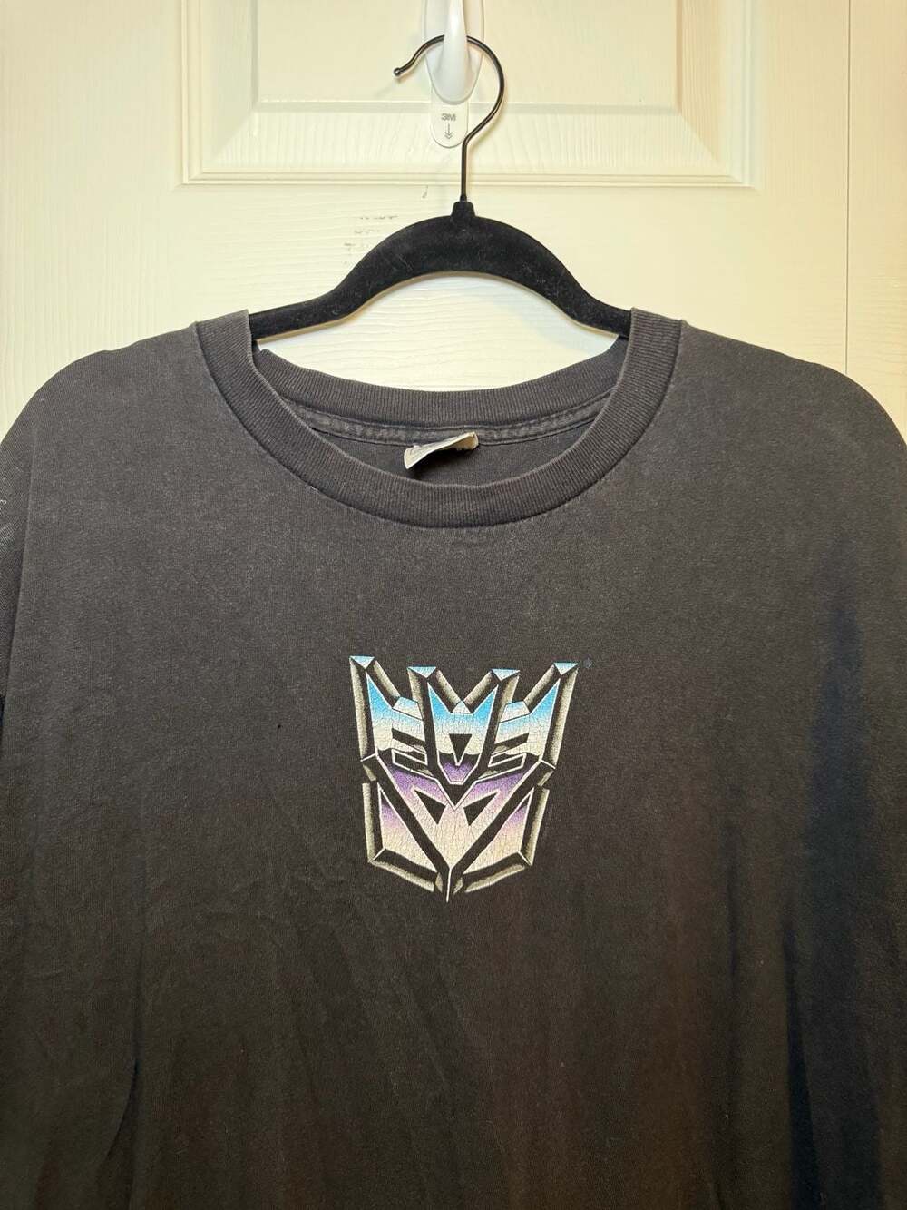 Delta Vintage Transformers Decepticon Logo Promo T-Shirt XL Black